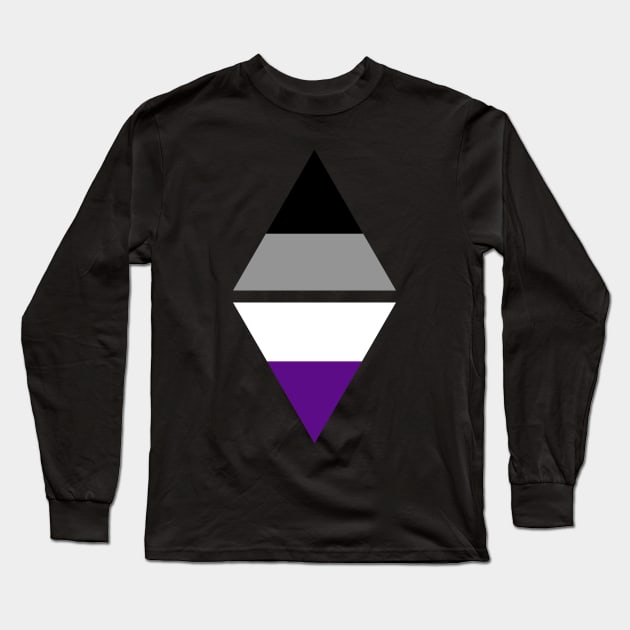 #nerfingwithpride Auxiliary Logo - Asexual Pride Flag Long Sleeve T-Shirt by hollowaydesigns